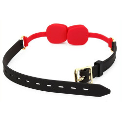 KINKgear Bâillon en silicone Zen Open Noir-Rouge